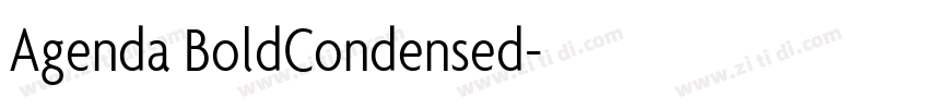Agenda BoldCondensed字体转换